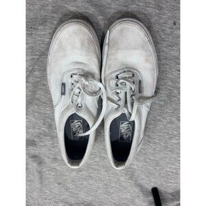 VANS Authentic Deck Shoe Canvas Women's Size 9.5 Lace Up Low Top White